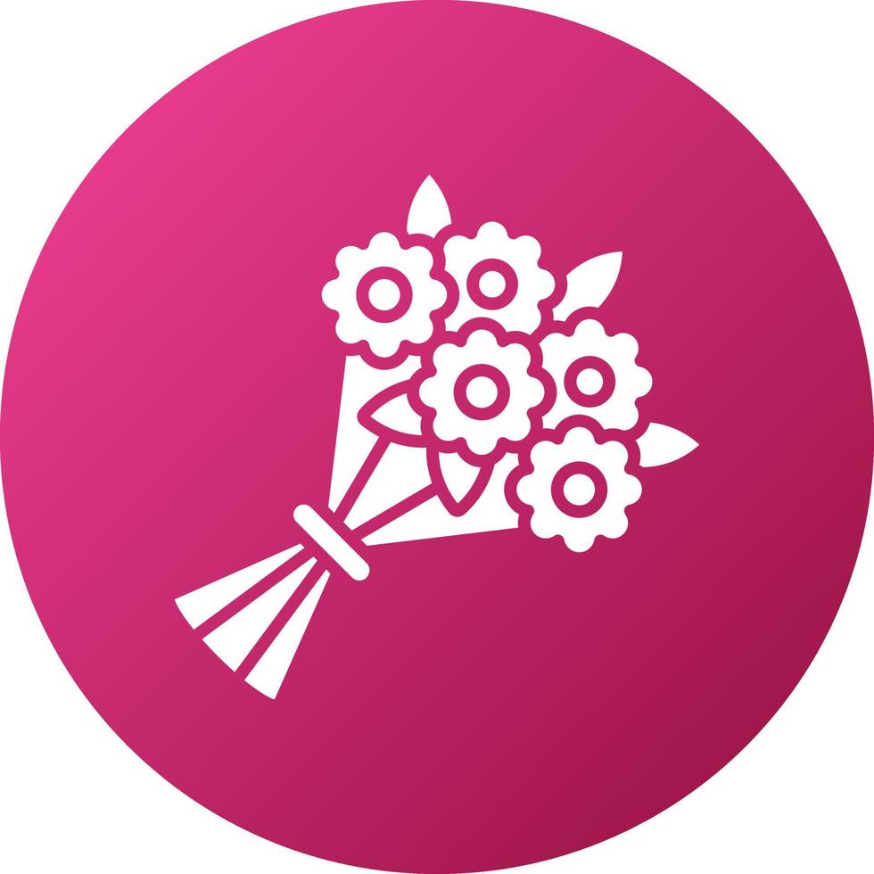 Flower Bouquet Icon Style vector