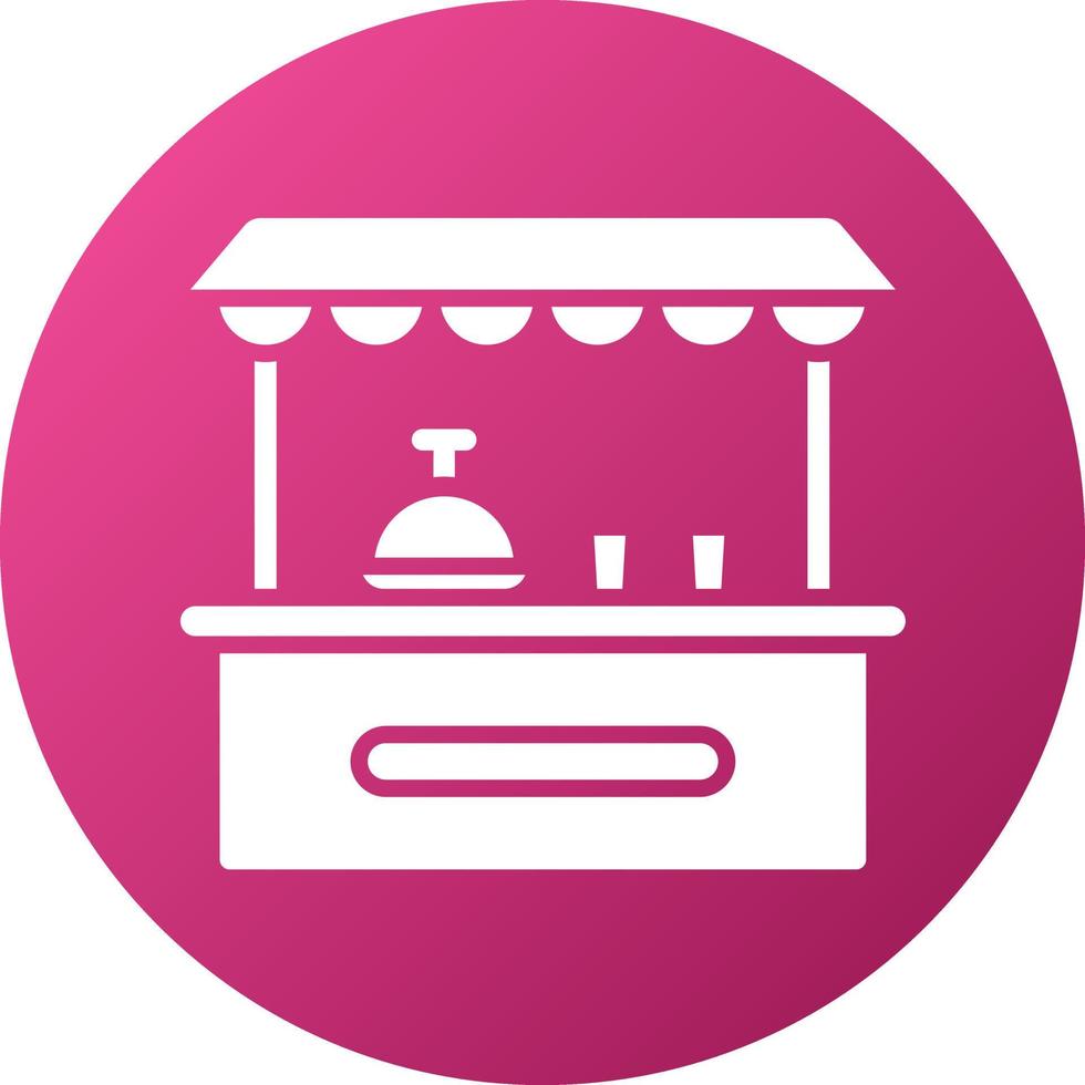 Food Stand Icon Style vector