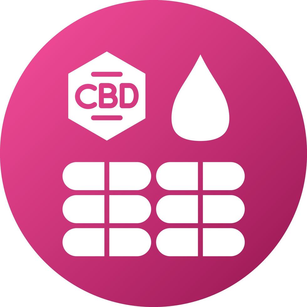 Bio Cbd Per Capsule Icon Style vector