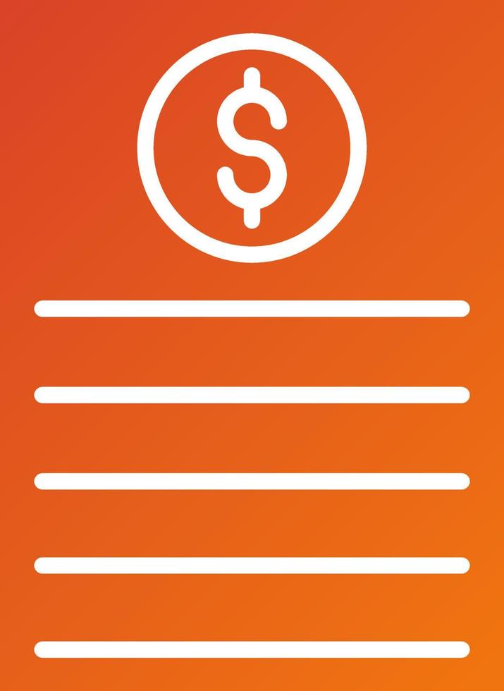 Bill Icon Style vector