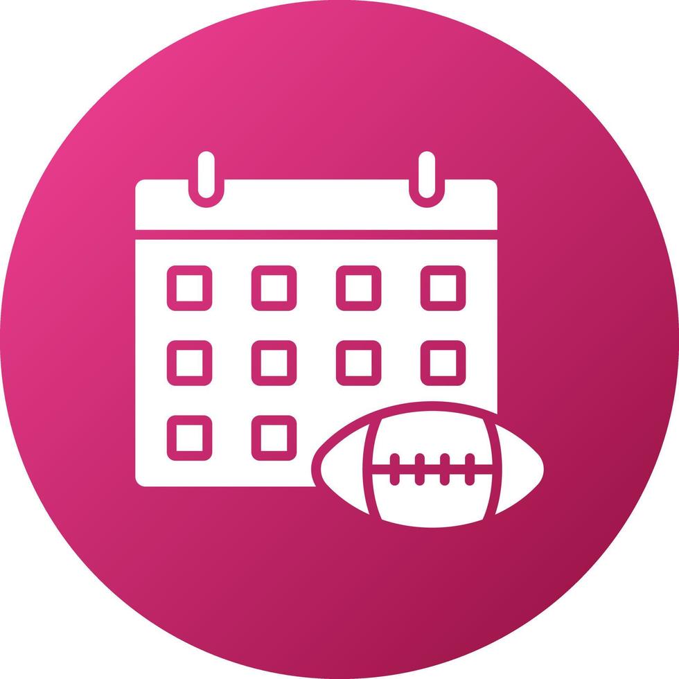 Rugby Match Date Icon Style vector