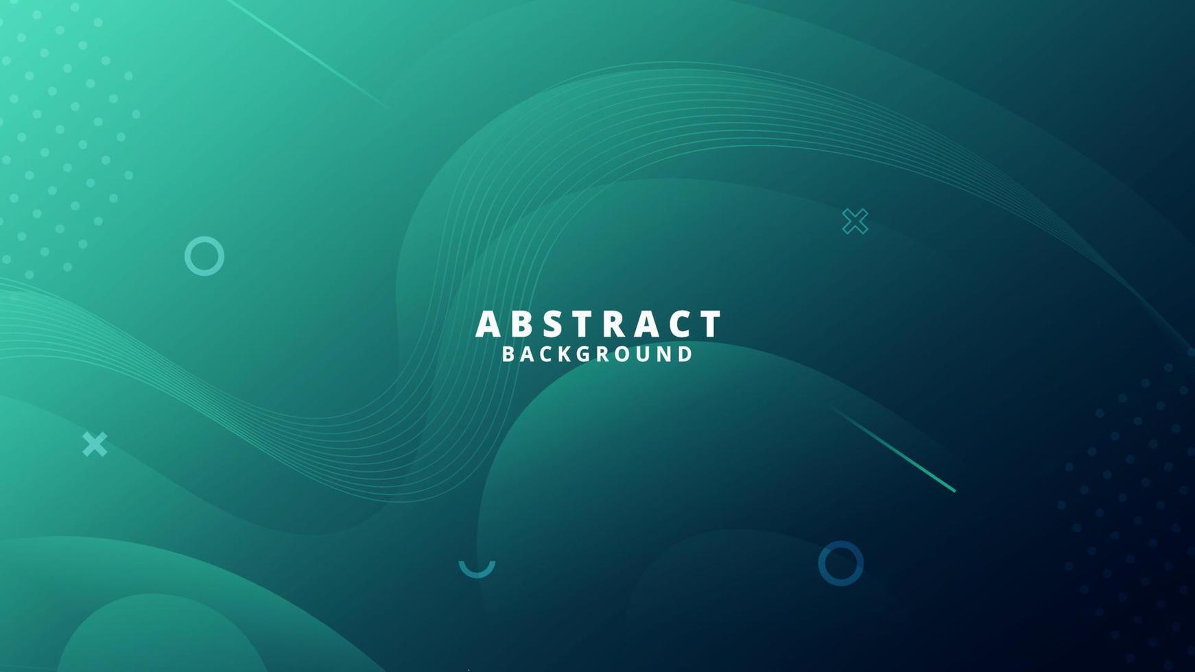 Abstract Gradient Dark Green liquid Wave Background vector