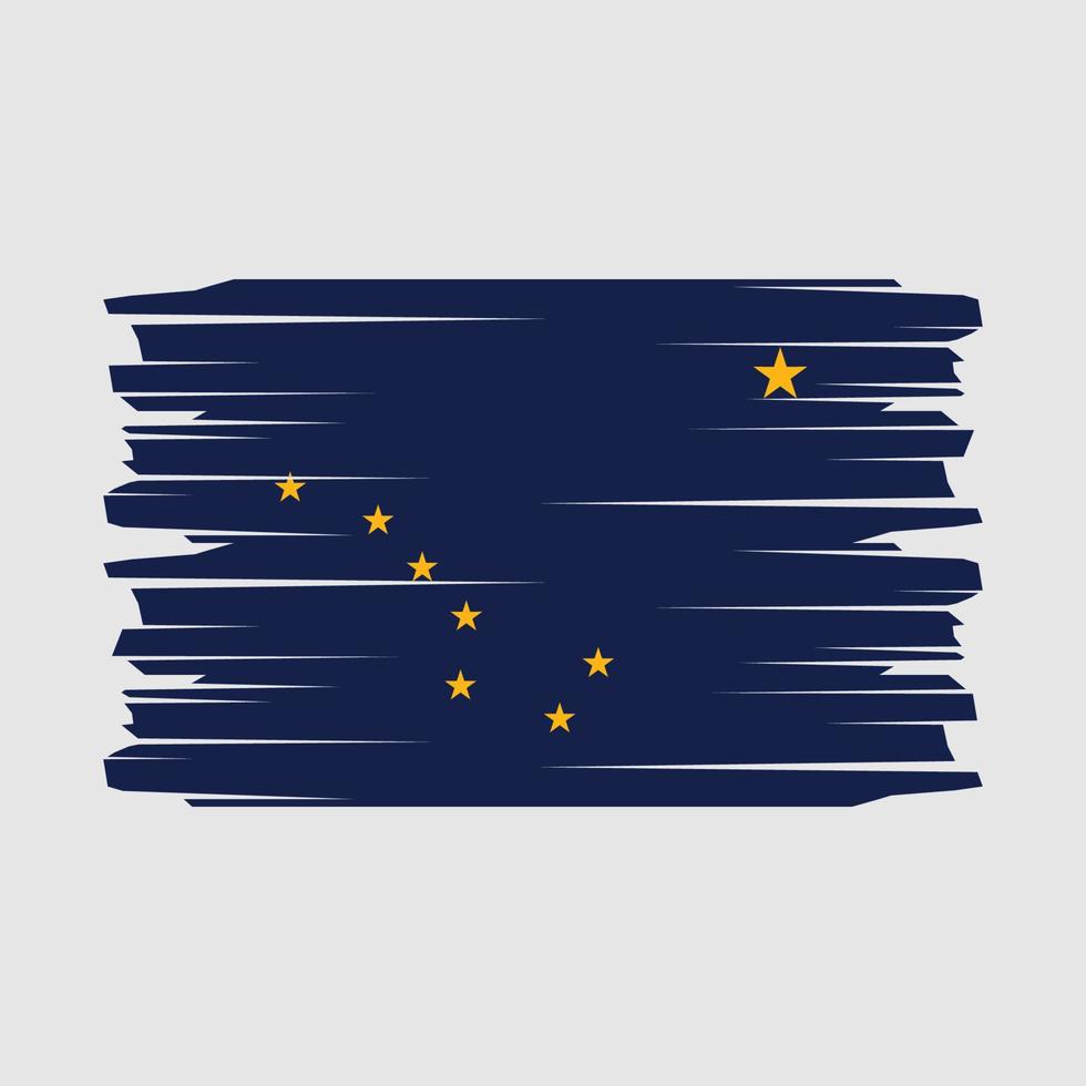 Alaska Flag Brush Vector