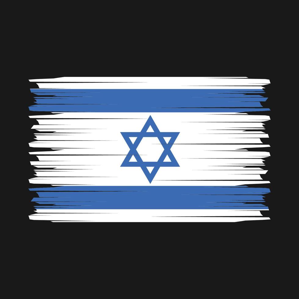 Israel Flag Brush Vector