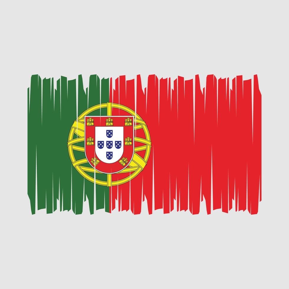Portugal Flag Brush Vector