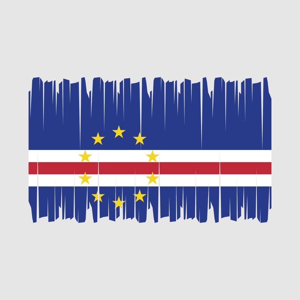 Cape Verde Flag Brush Vector