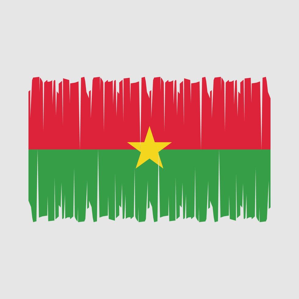 Burkina Faso Flag Brush Vector