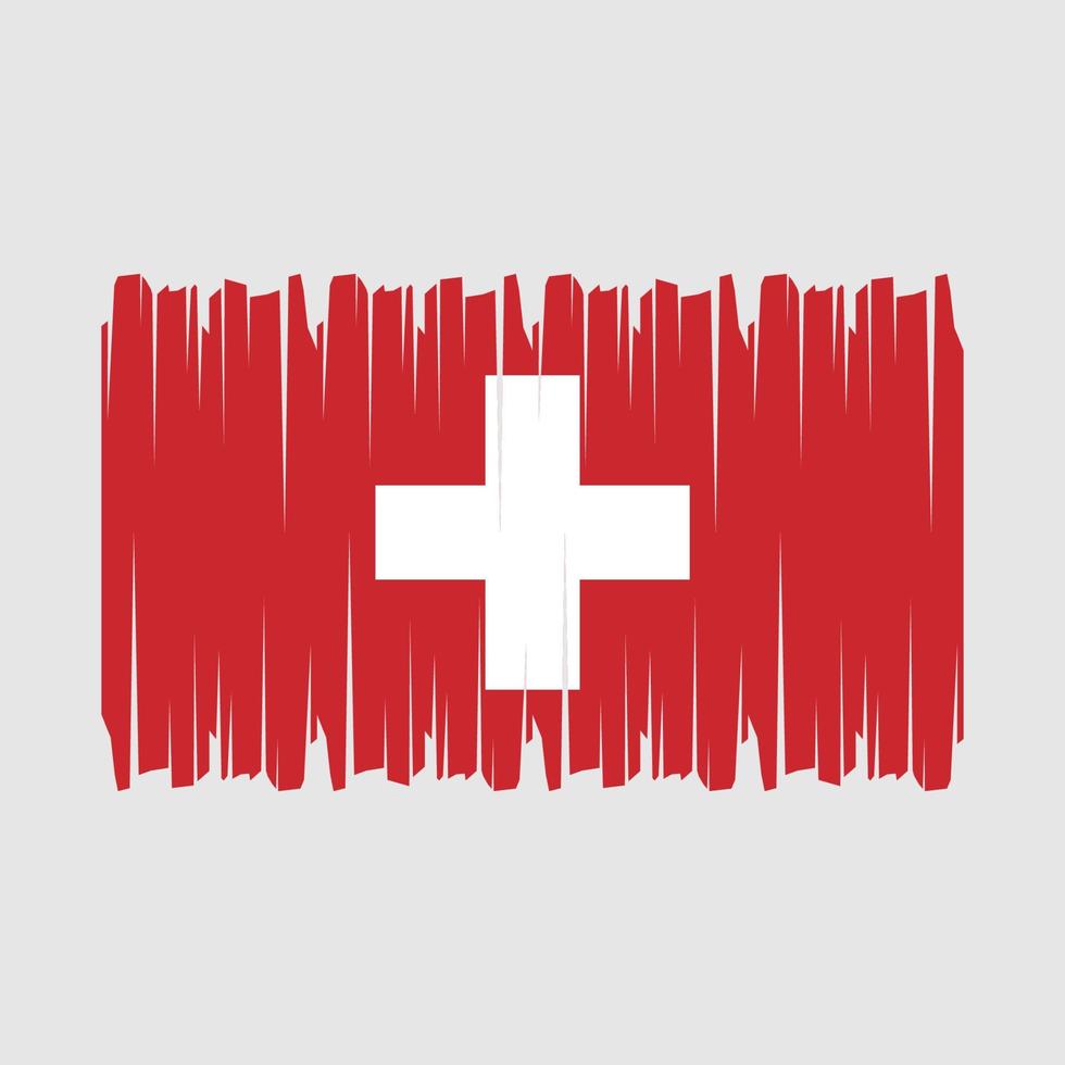 vector de pincel de bandera de suiza