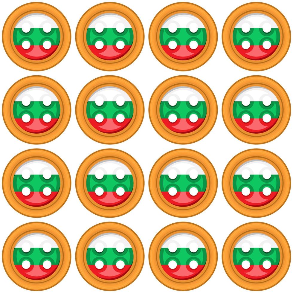 modelo Galleta con bandera país Bulgaria en sabroso galleta vector