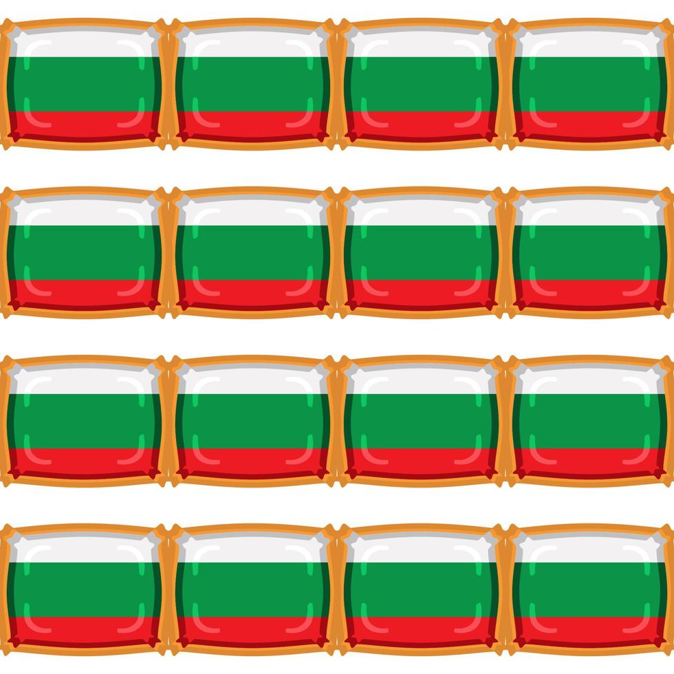 modelo Galleta con bandera país Bulgaria en sabroso galleta vector