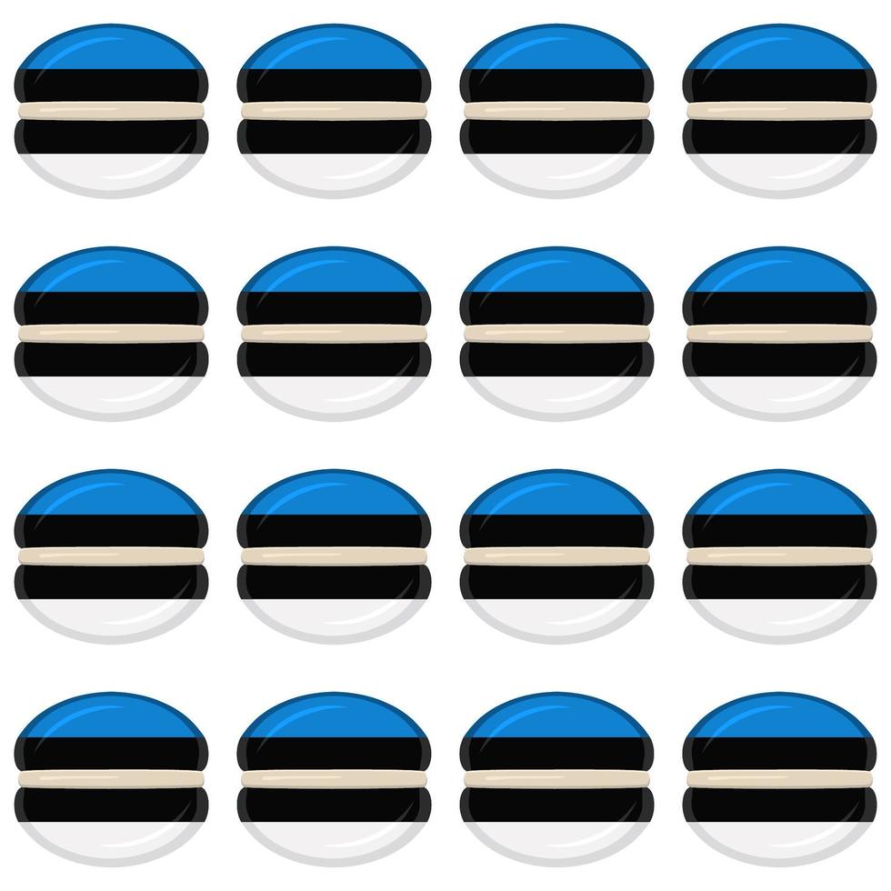 Pattern cookie with flag country Estonia in tasty biscuit vector