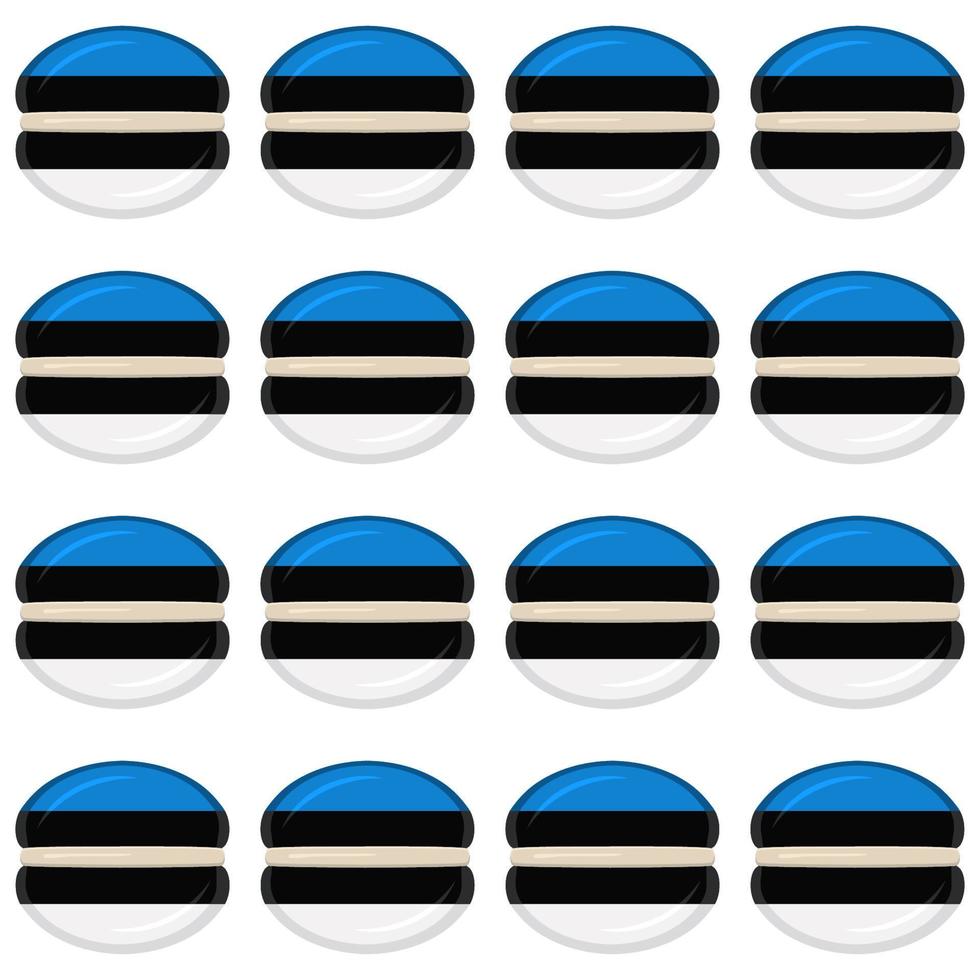 modelo Galleta con bandera país Estonia en sabroso galleta vector