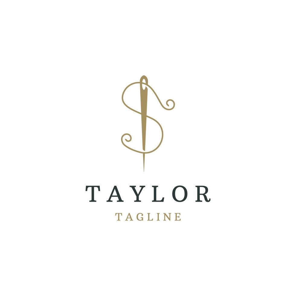 Taylor y letra s logo icono diseño modelo plano vector