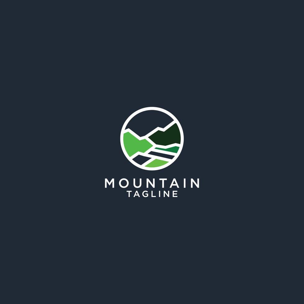 Mountain month  logo design icon vector