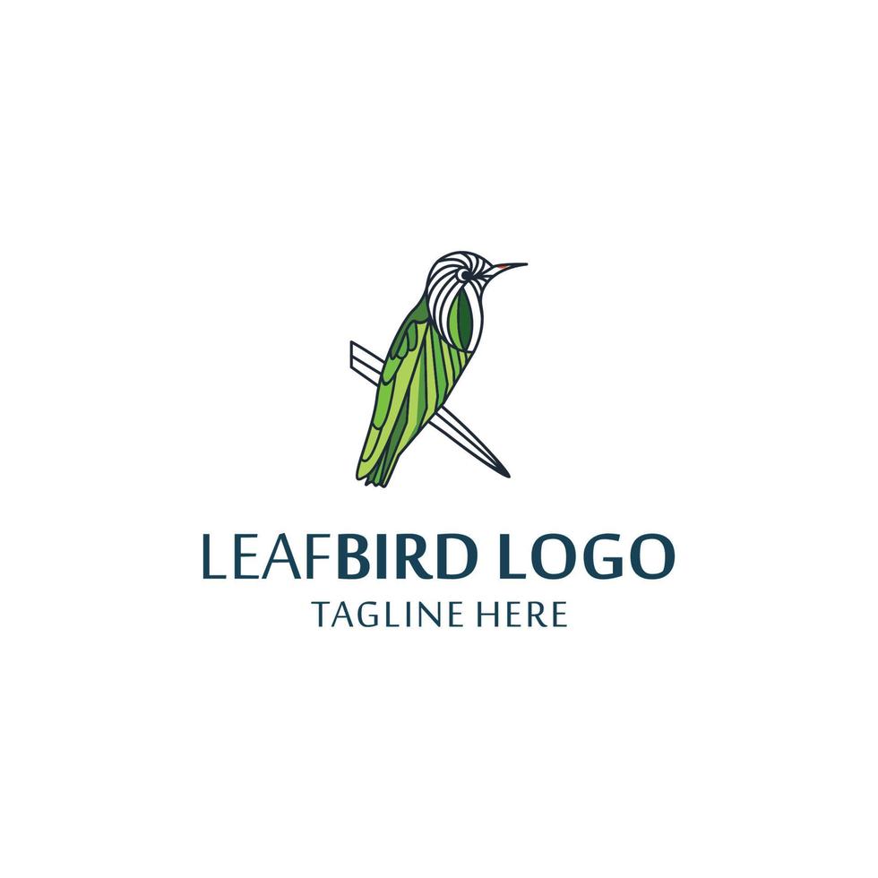 LeafBird logo design vector template design