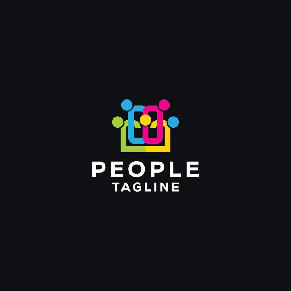 People and unity logo symbol icon concept vector