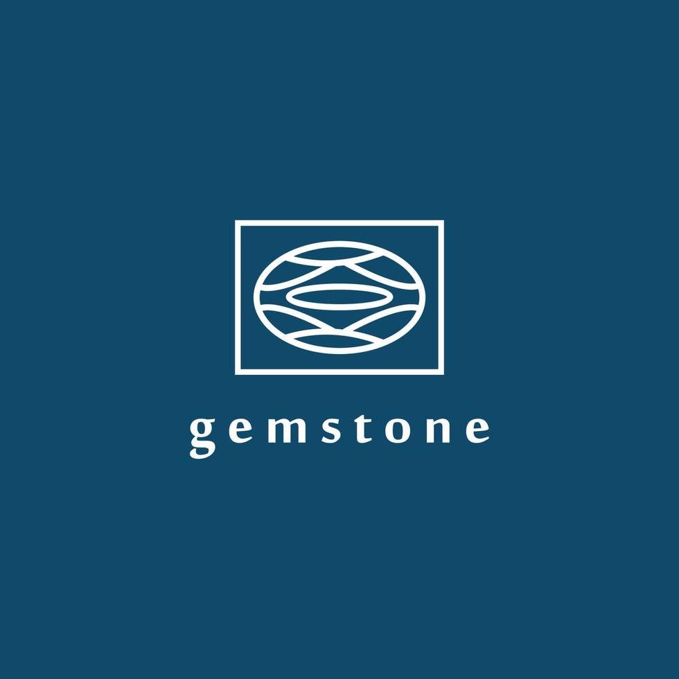 Crystal Gems Logo design vector template Linear style.