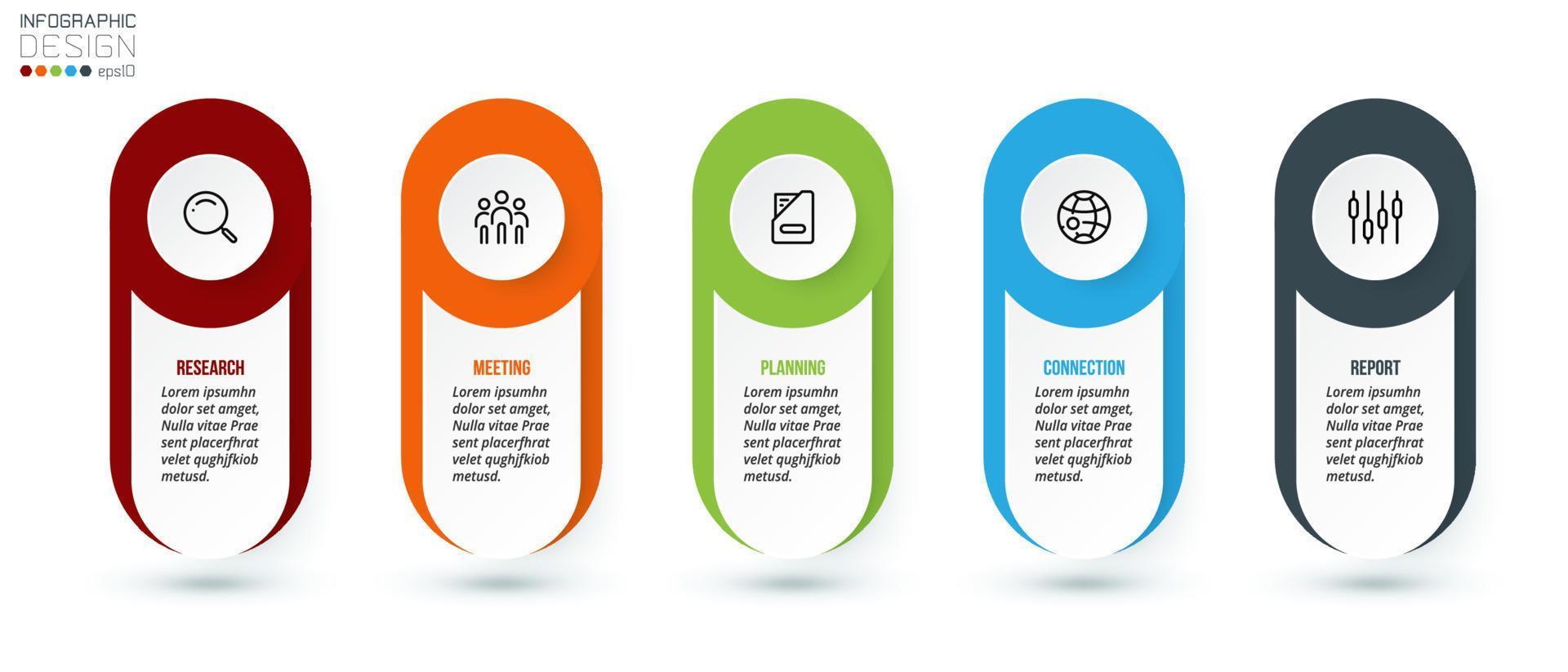 Infographic template business concept with option. vector