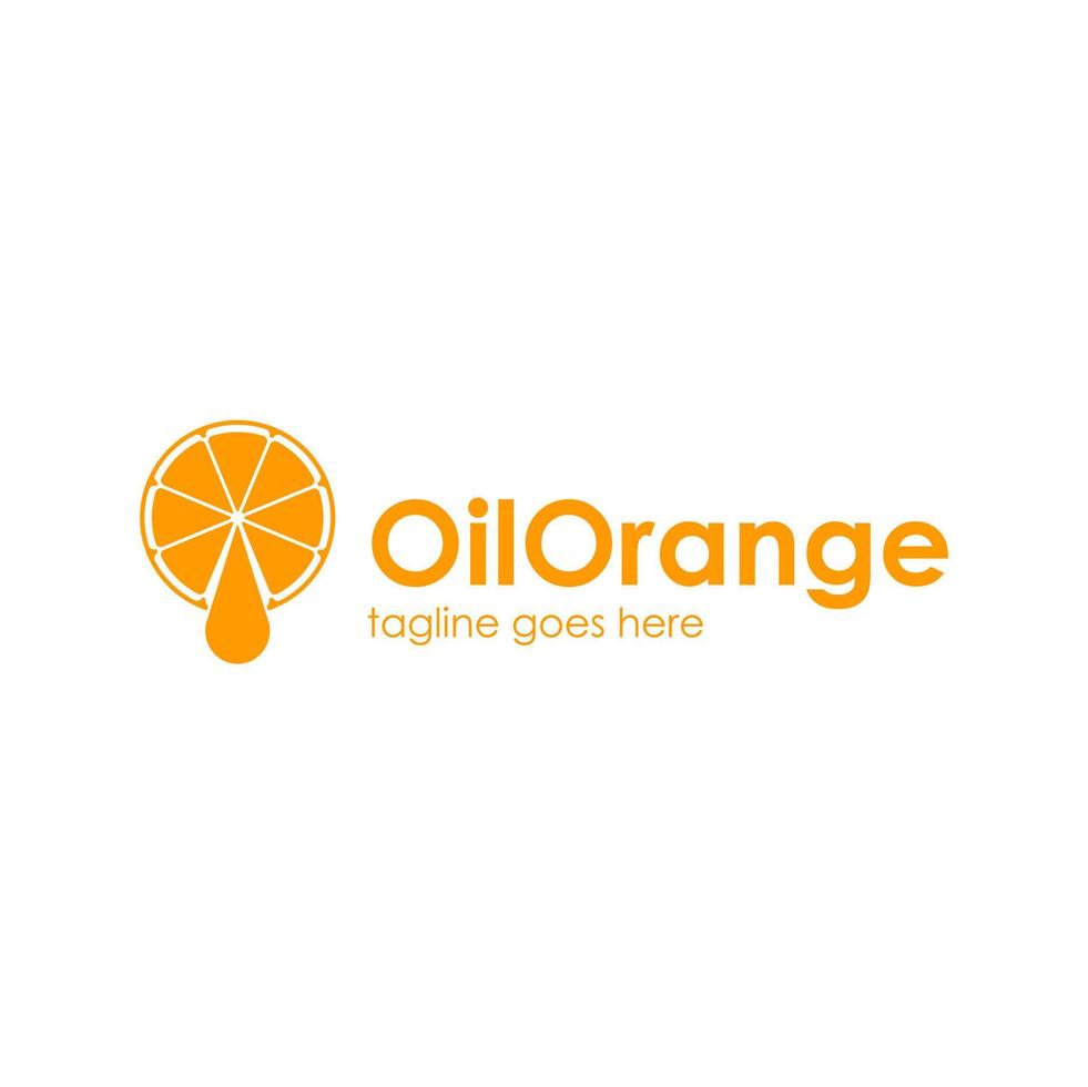 Oil Orange Logo Design Template with orange icon and water drop. Perfect for business, company, mobile, app, restaurant, etc vector
