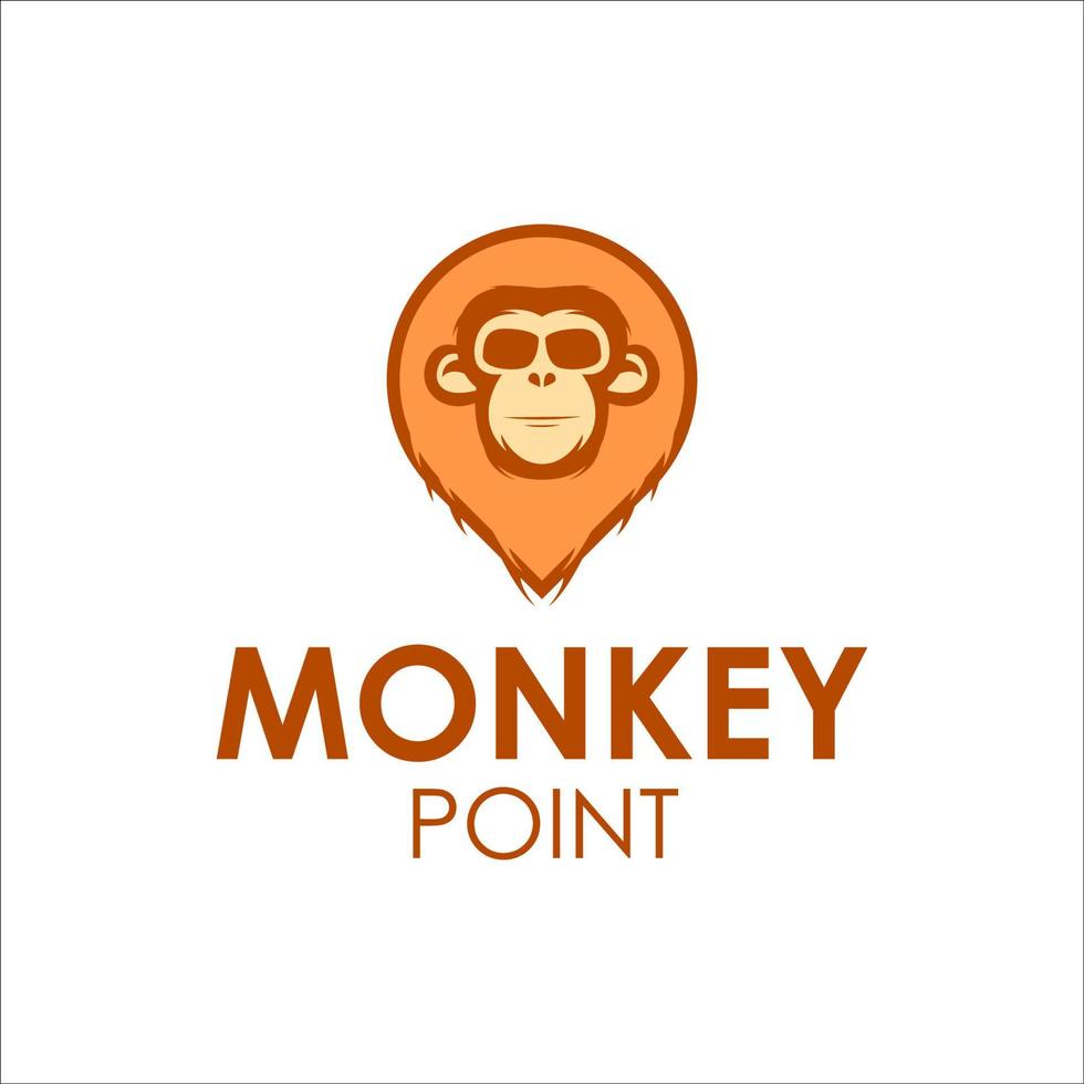 Monkey Logo Design Template with monk icon. Perfect for business, company, mobile, app, etc vector