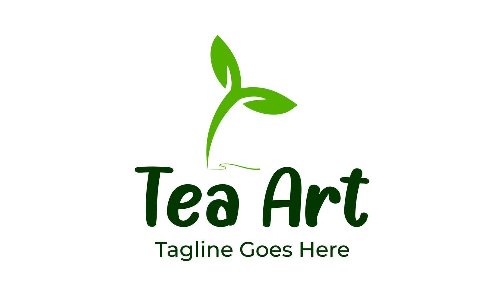 té Arte logo diseño modelo con té icono y bolígrafo Arte. Perfecto para negocio, compañía, restaurante, móvil, aplicación, etc vector