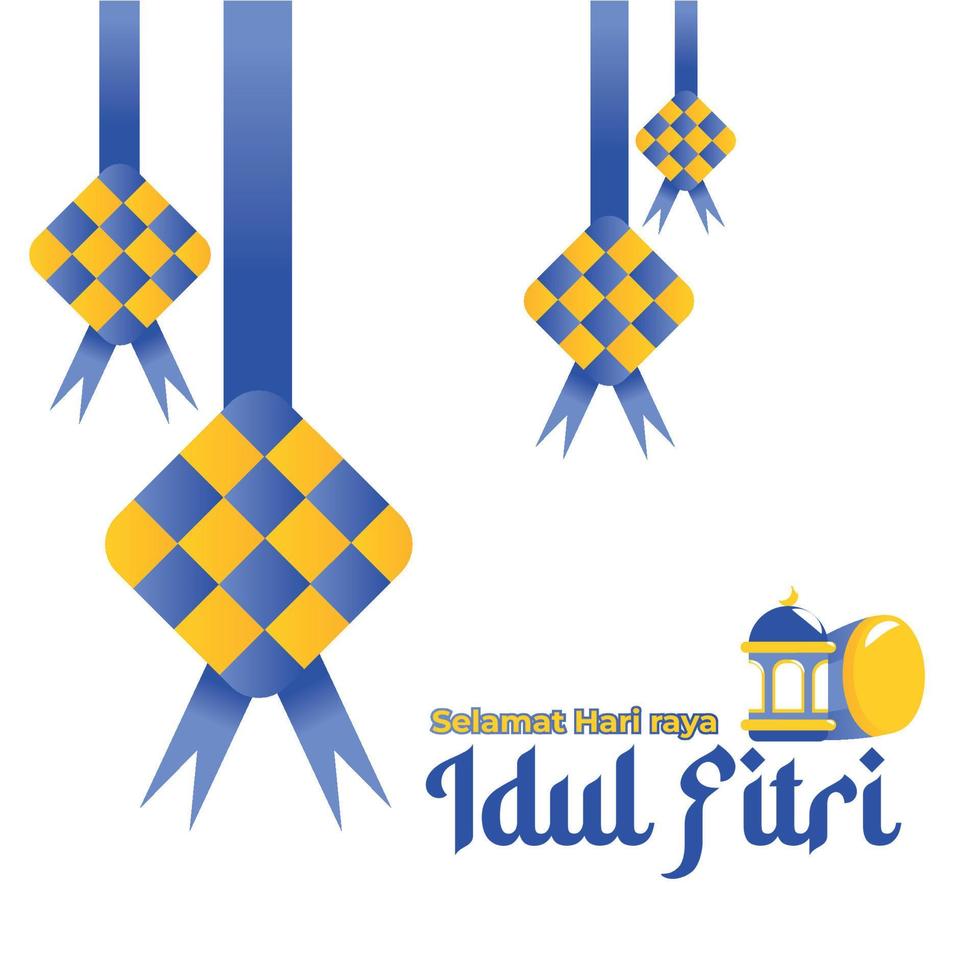 eid Mubarak idul Fitri ornamento y antecedentes vector