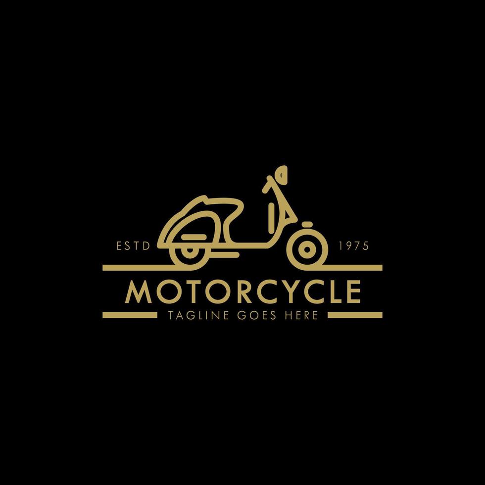 Classic Scooter Motorcycle Logo vector