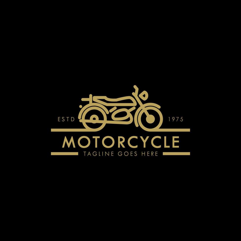 logotipo de motocicleta clásica vector