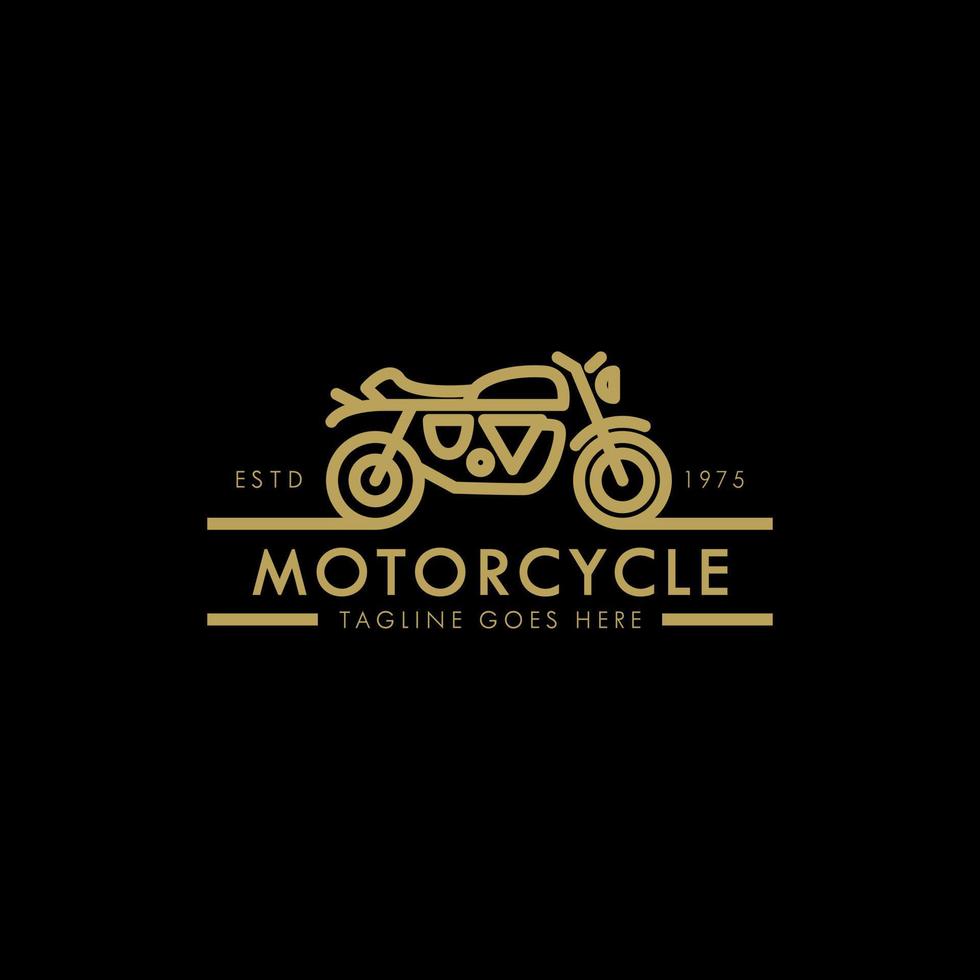 moderno clásico motocicleta logo vector