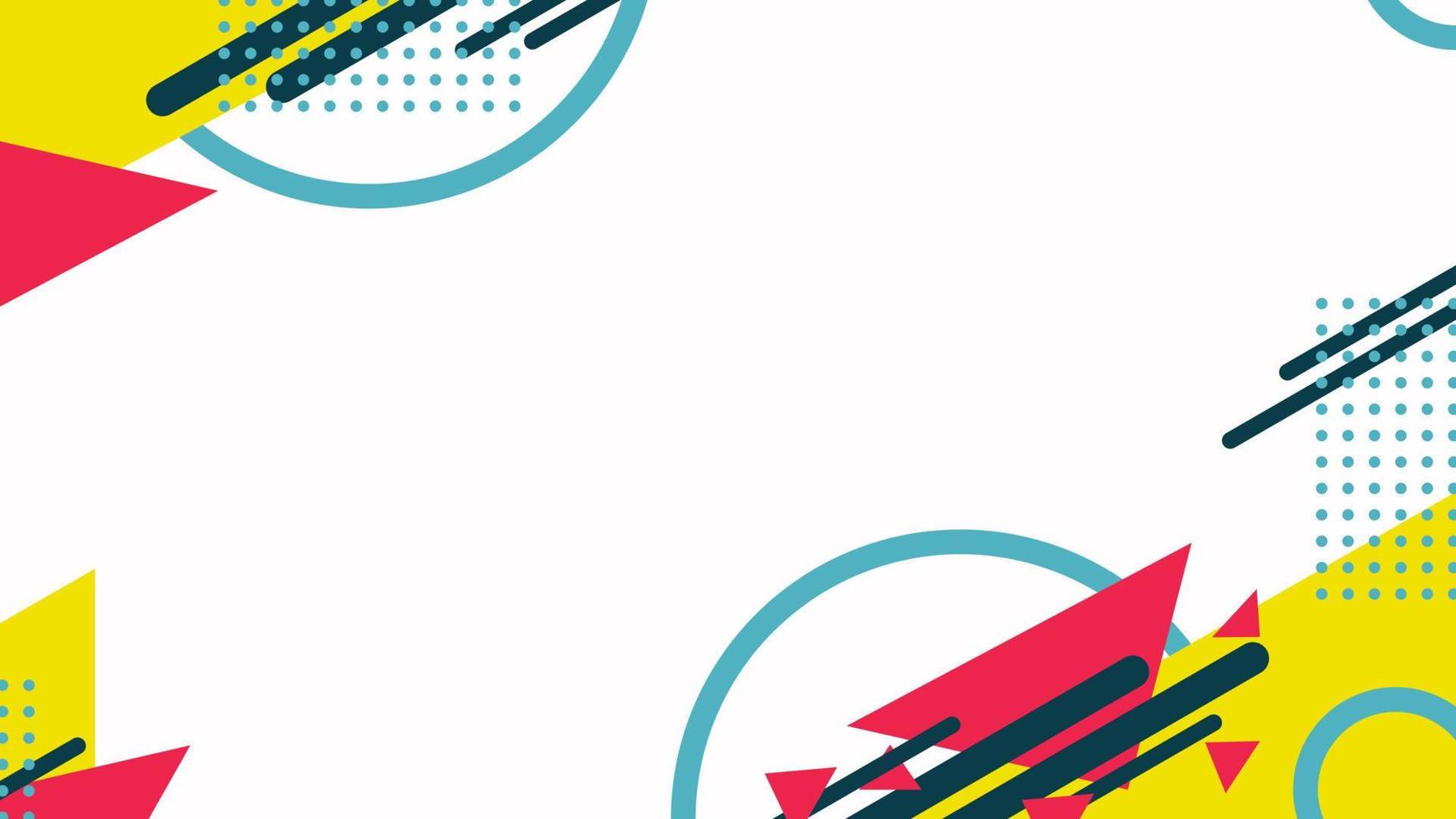 Abstract Flat Modern Memphis Design Background vector