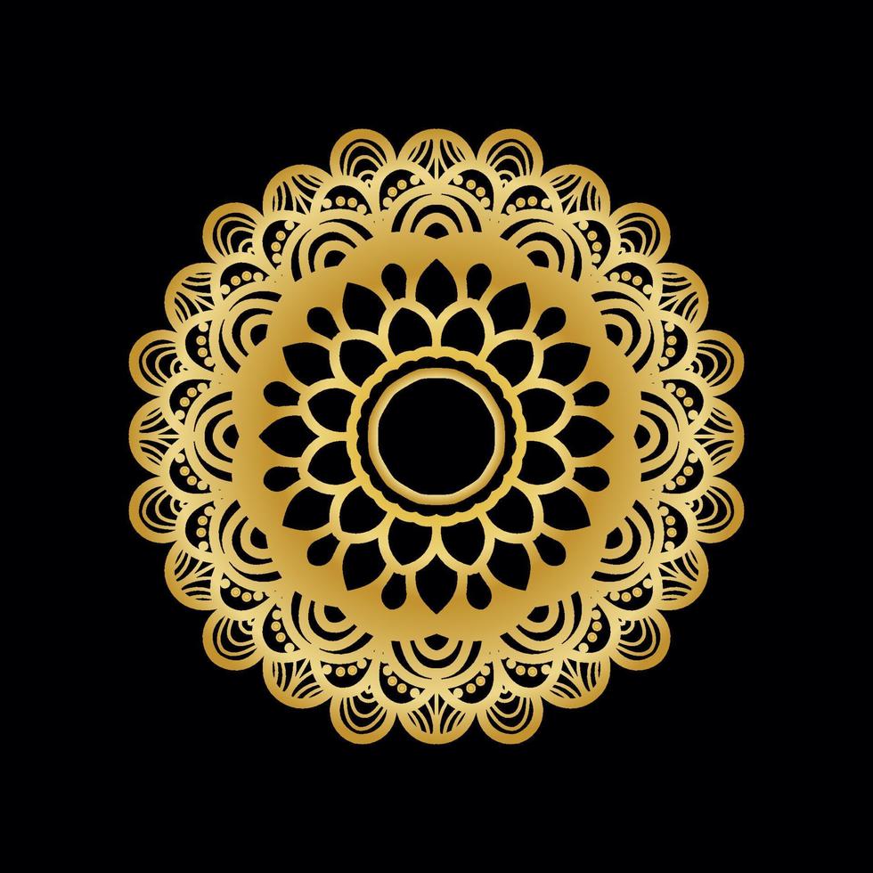 Luxury ornamental mandala vector design background in gold color