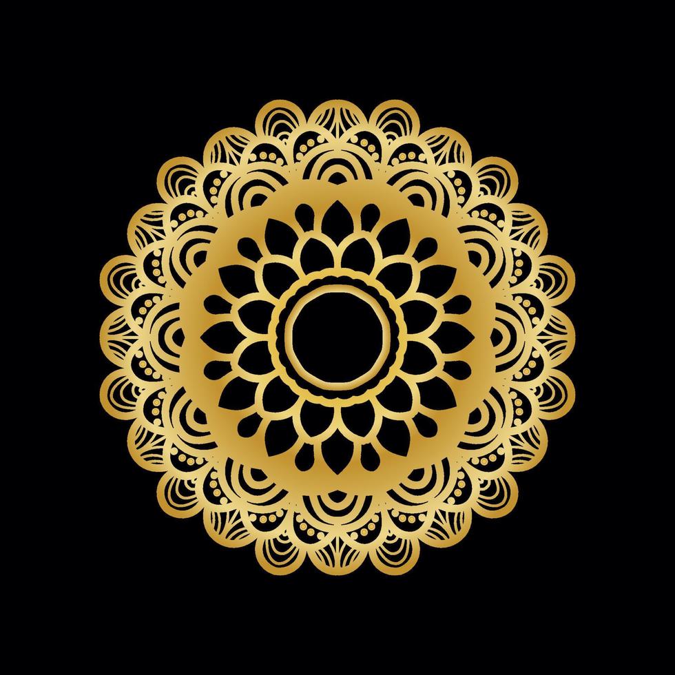 Luxury ornamental mandala vector design background in gold color