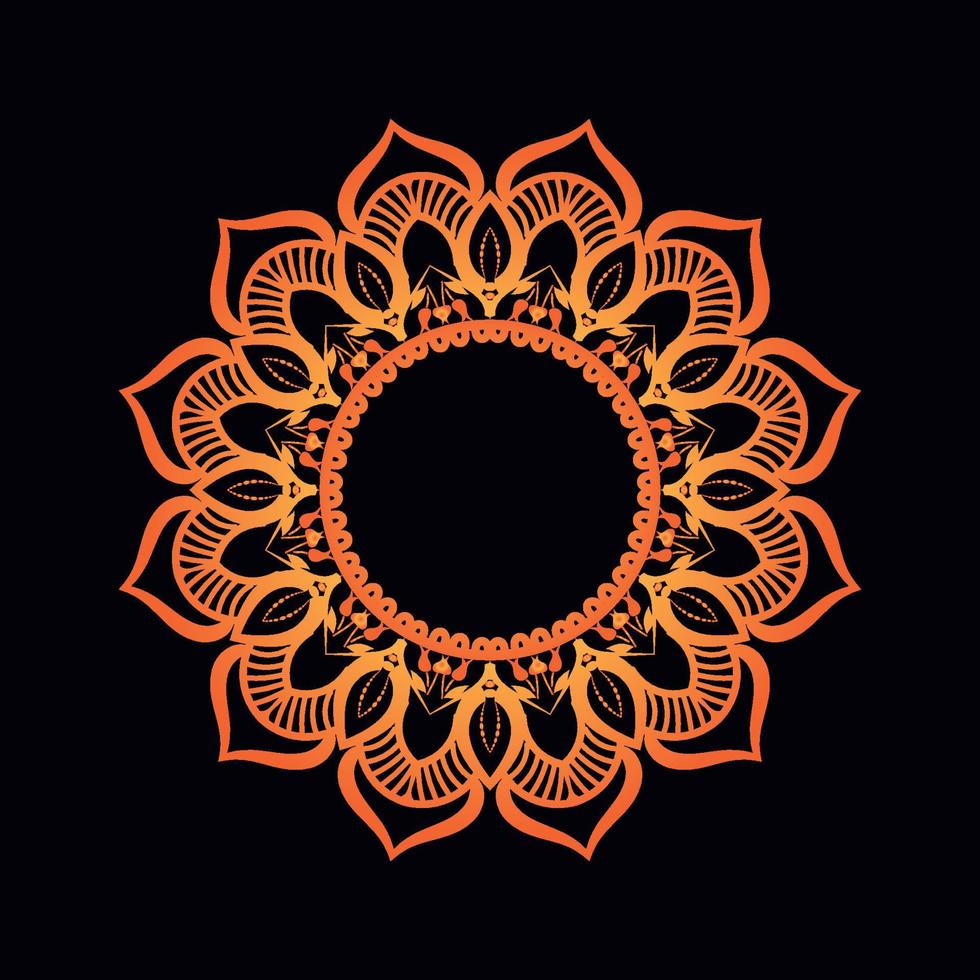 Simple mandala design floral mandala art vector