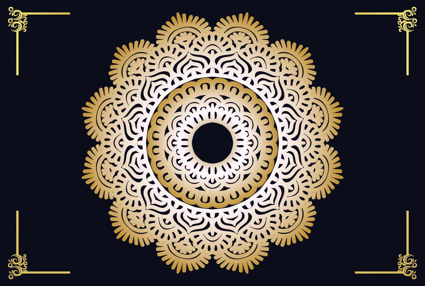 Mandala floral pattern, Vintage decorative elements Free Vector