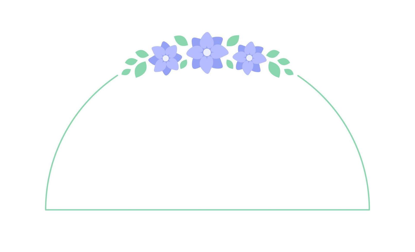 lavanda floral arco marco modelo. geométrico frontera con vino y flor modelo. vector redondeado frontera con espacio para texto.