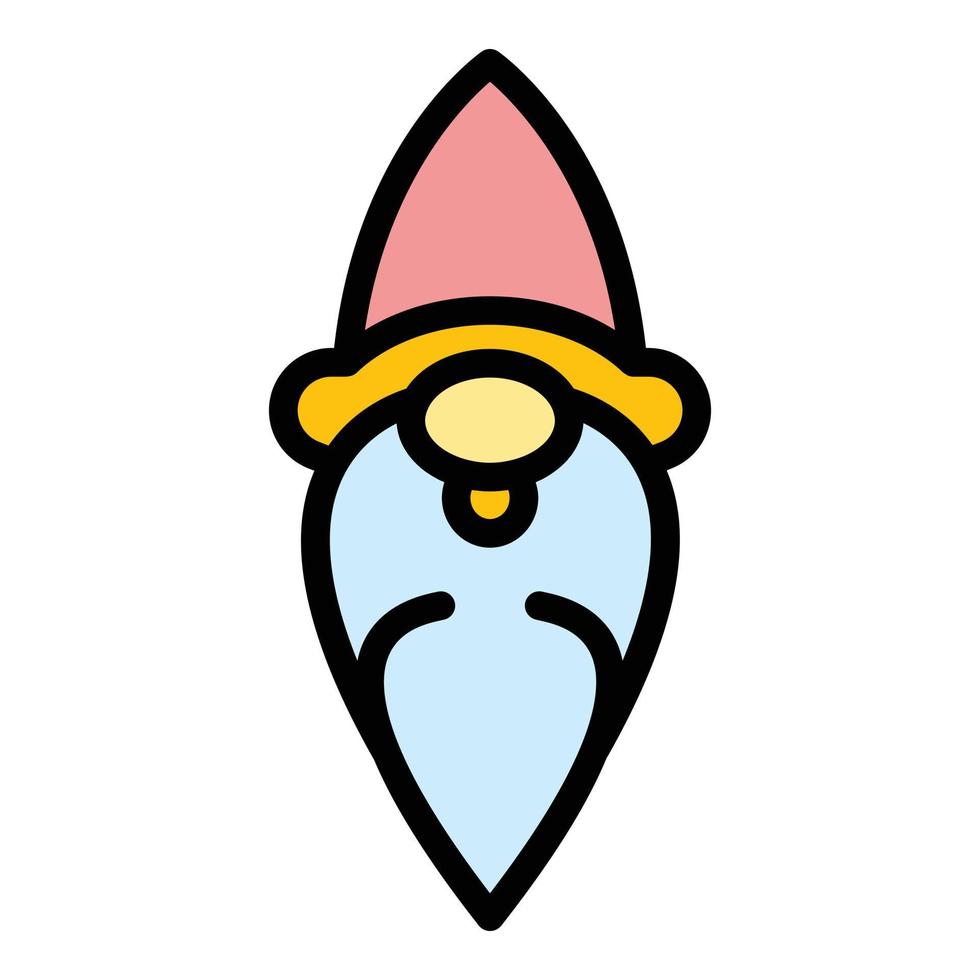 Figurine gnome icon vector flat