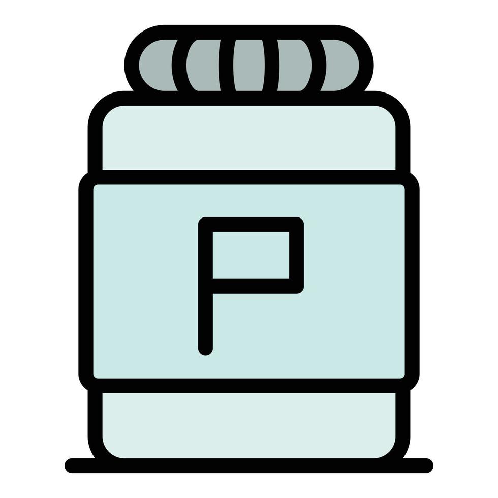 Protein bottle icon vector flat
