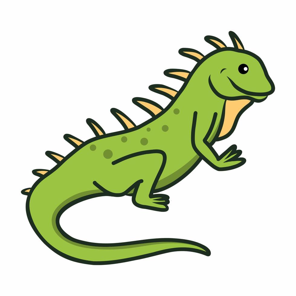 Iguana Exotic animals and lizards. vector