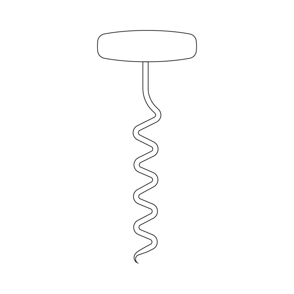 Corkscrew icon vector