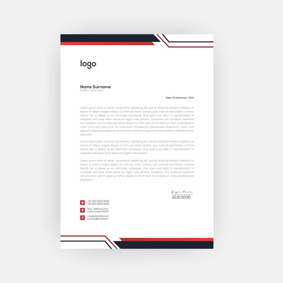 Simple creative modern letter head templates for your project design  Vector illustration