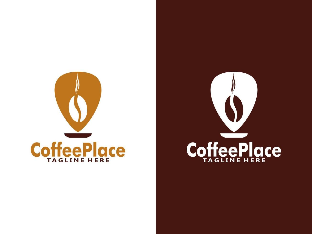 Coffee place logo design template, Vector coffee logo for coffee shop and any business related to coffee.