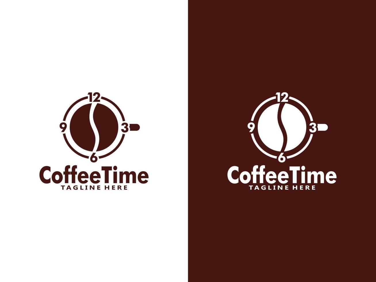 café hora logo diseño plantilla, vector café logo para café tienda y ninguna negocio relacionado a café.