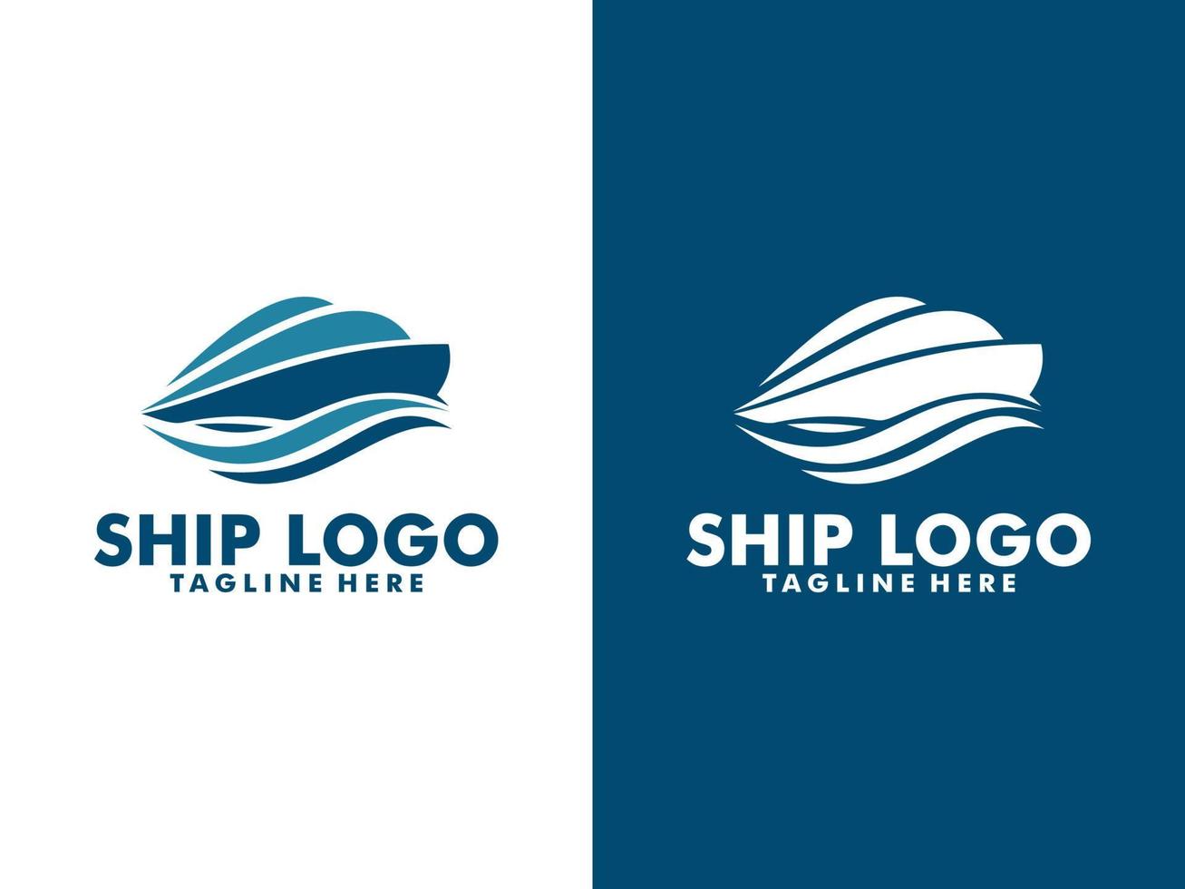 Creative Ship Concept Logo Design Template vector