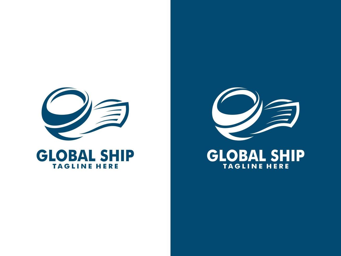 Creative Ship Concept Logo Design Template vector