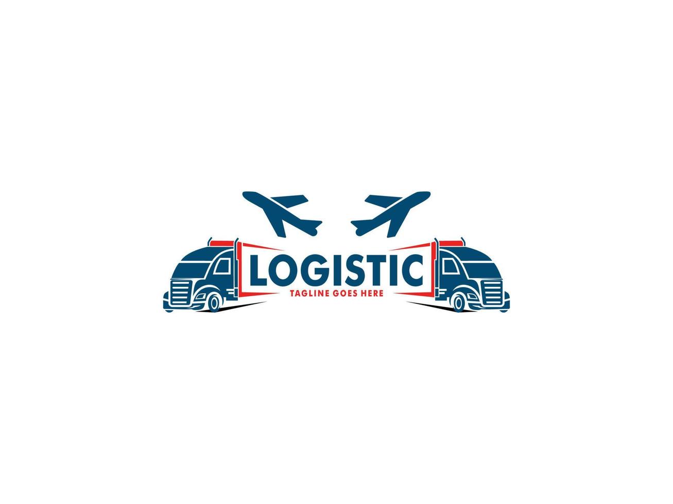 Rápido logístico transporte concepto logo diseño modelo vector