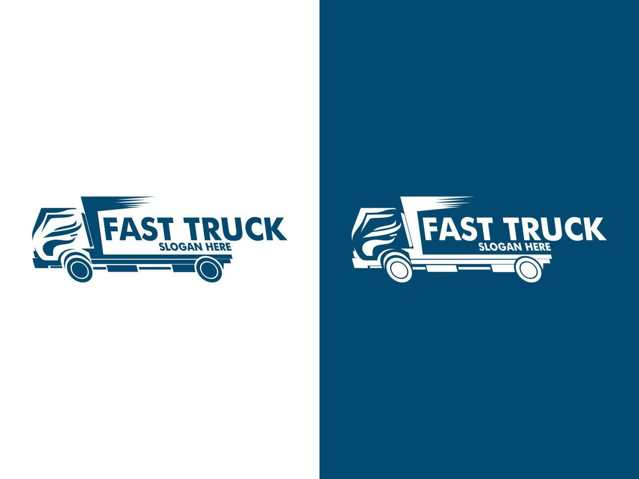 fast truck vector logo illustration, good for company, delivery, or logistic, logo industry, flat design