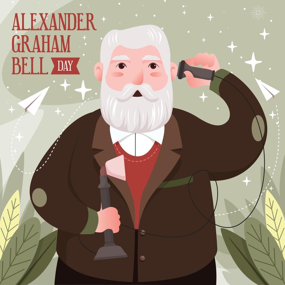 Alexander Graham Bell Day vector