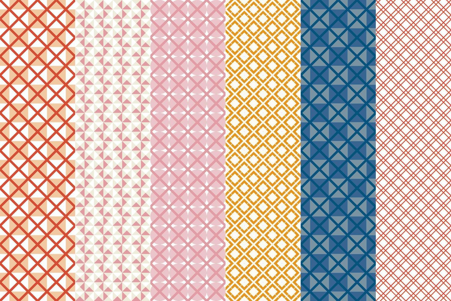 Abstract futuristic geometric seamless set of background. Modern pattern graphic. vector