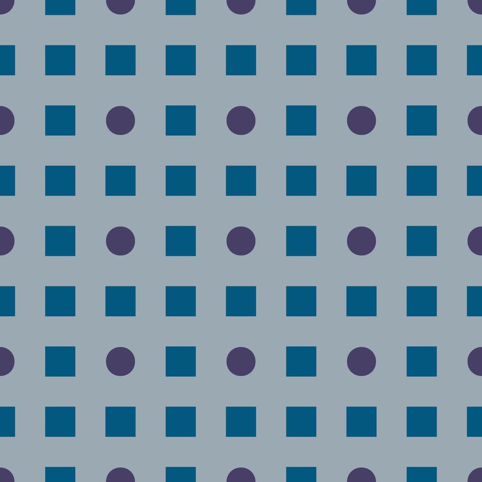 Pattern from violet circles and blue squares on light seamless background. vector