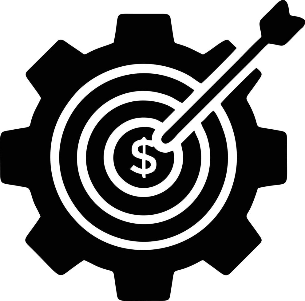 Target focus icon symbol design image, illustration of the success goal icon concept. EPS 10 vector